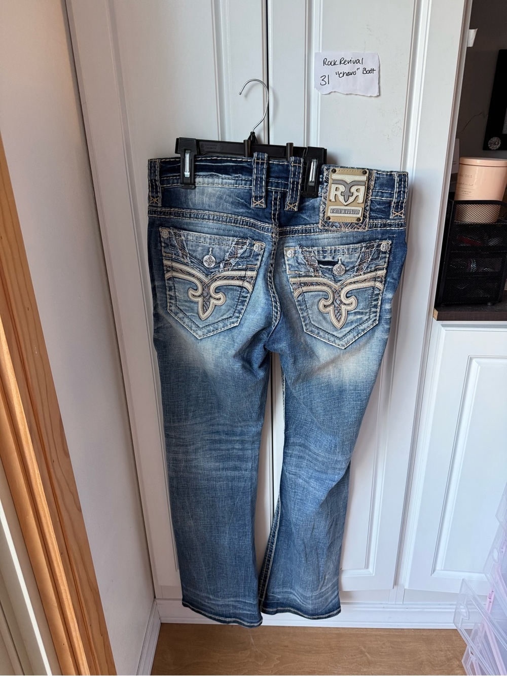 Rock Revival men’s jeans size 31 “Chavo” boot, inseam 32”(G1)
